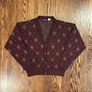 Vintage 90s Wool Blend Knit Cardigan Made in Italy